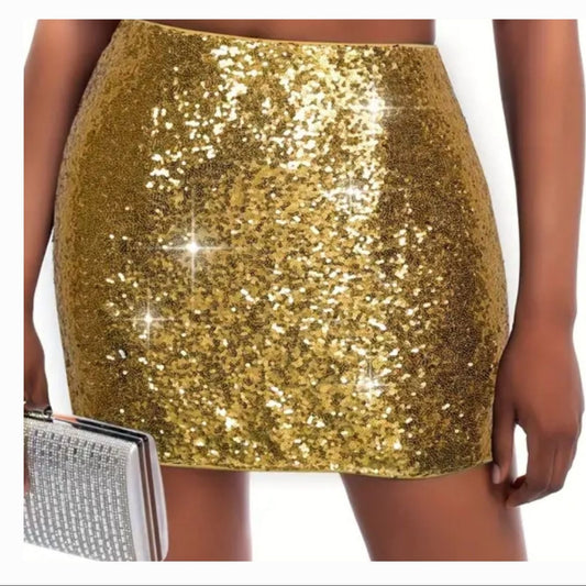 Gold Sequin Skirt