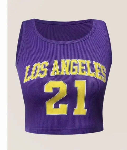 Los Angeles 21 Crop Tee