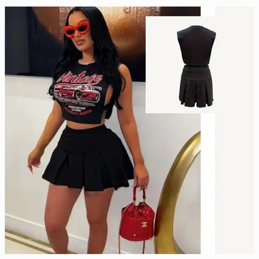 Graphic Skirt Set