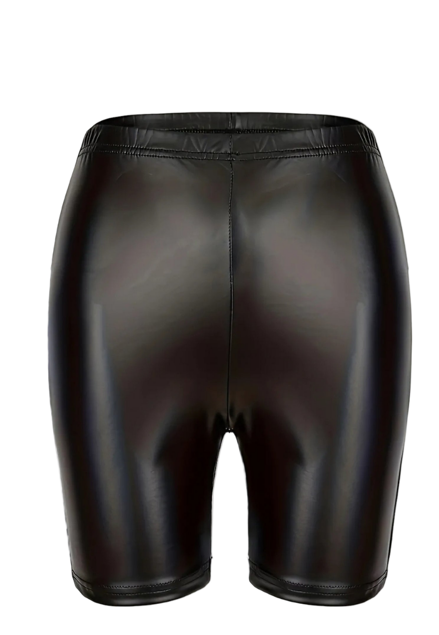 Faux Leather Biker Shorts