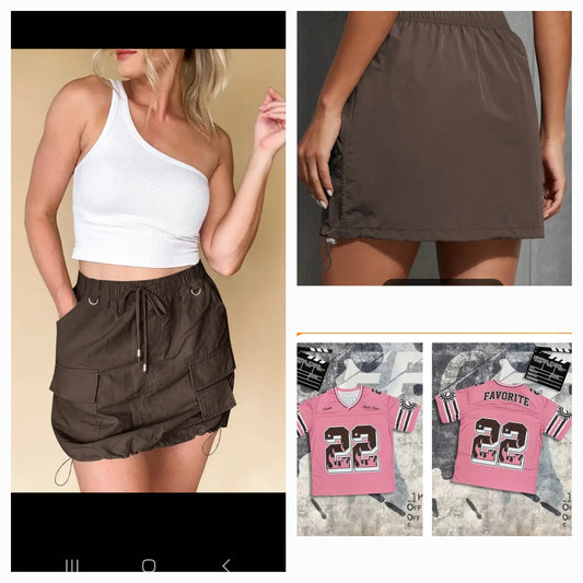 Cargo Brown Skirt