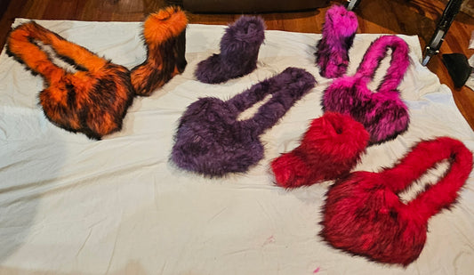Fur Boots -Short with Purse