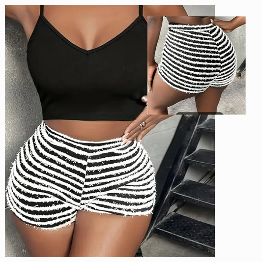 Shaggy Stripe Shorts