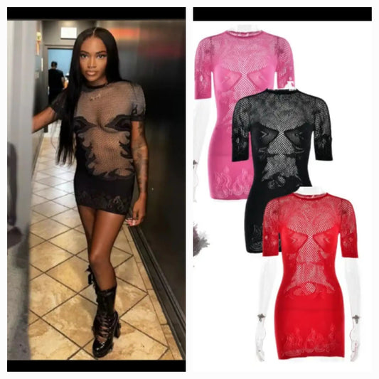 Poster Mini Dress