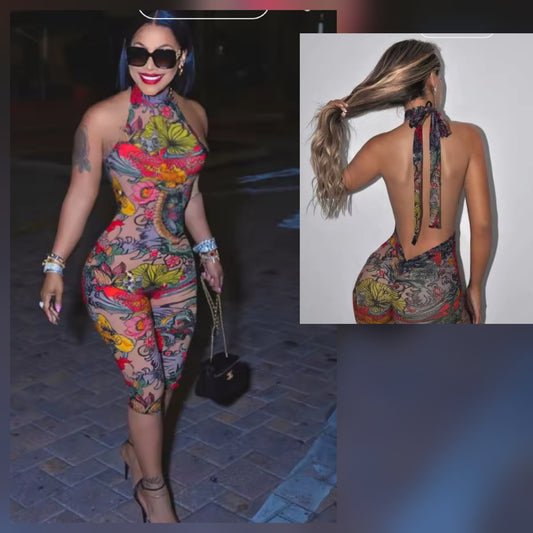 Backout Multi-color Romper
