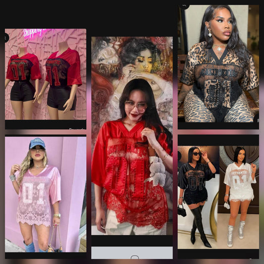 Rhinestone Cheetah Mesh Jersey - Various Colors