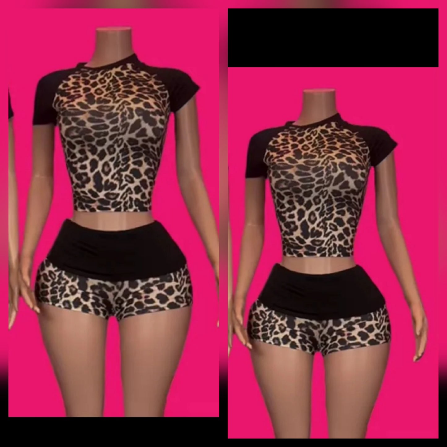 Cheetah Short Set