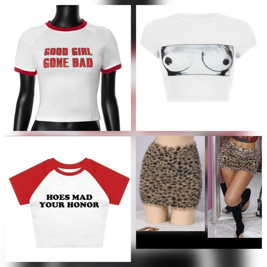 Cheetah skirt with Graphic Tee