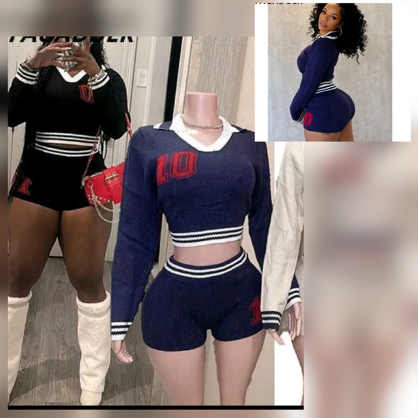 Knit Sweater Short Set