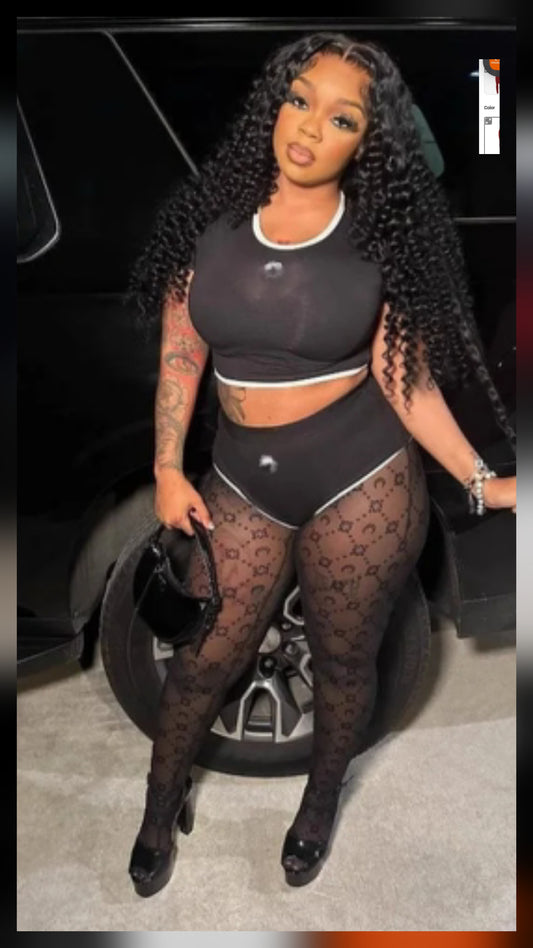 White Trim Short Set Tights optional