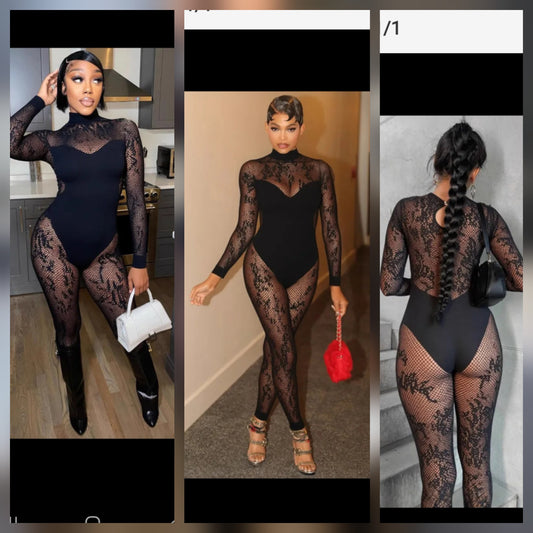 Leotard Mesh Jumpsuit