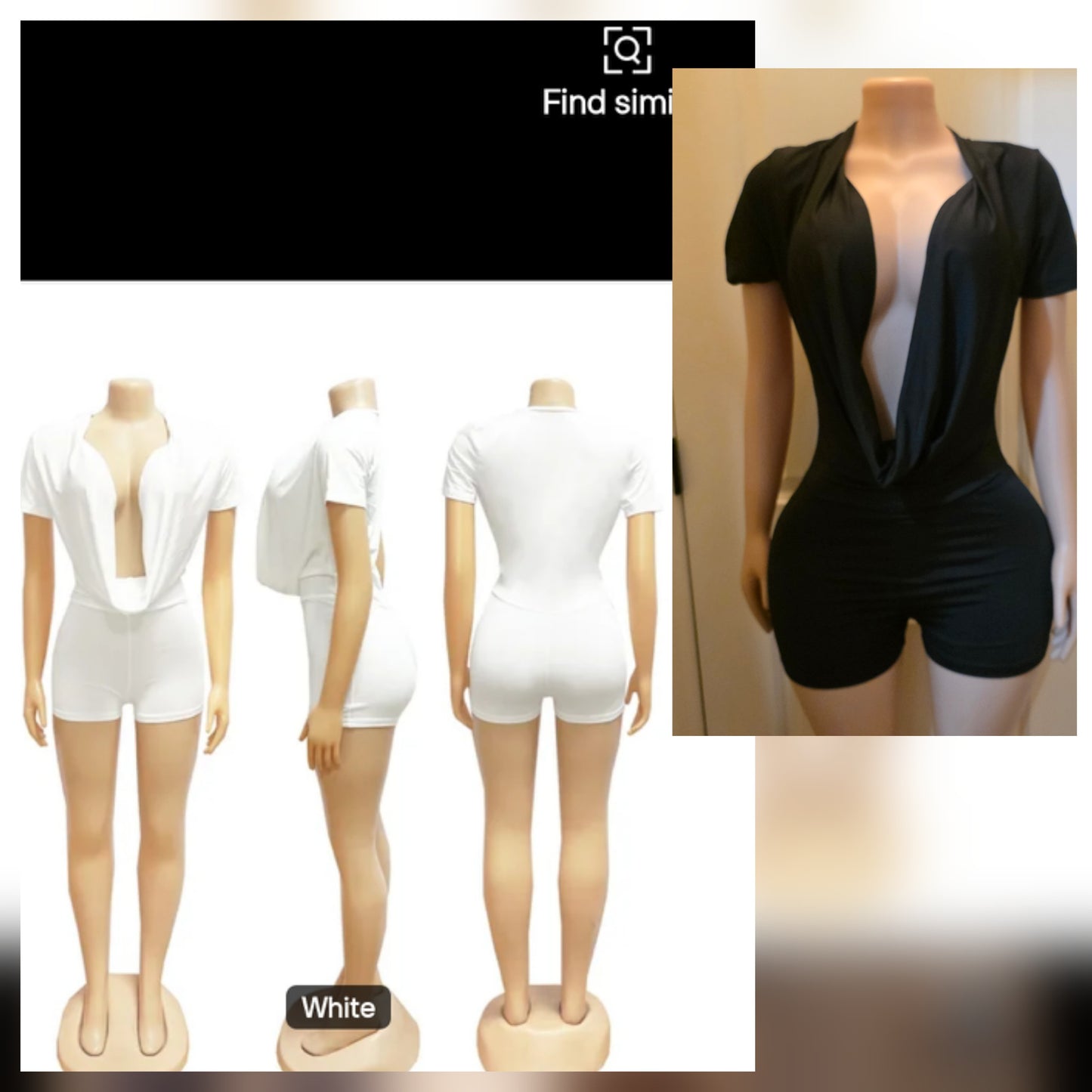 Romper plunge neckline