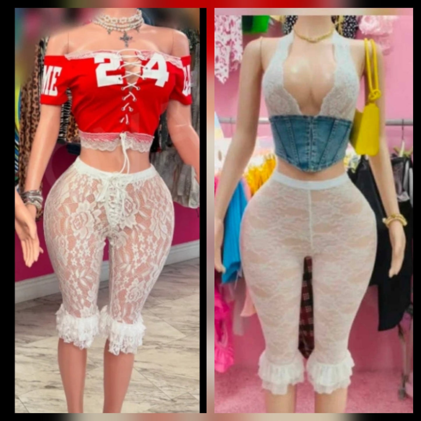 Lace Jersey & Capri set 2 Options