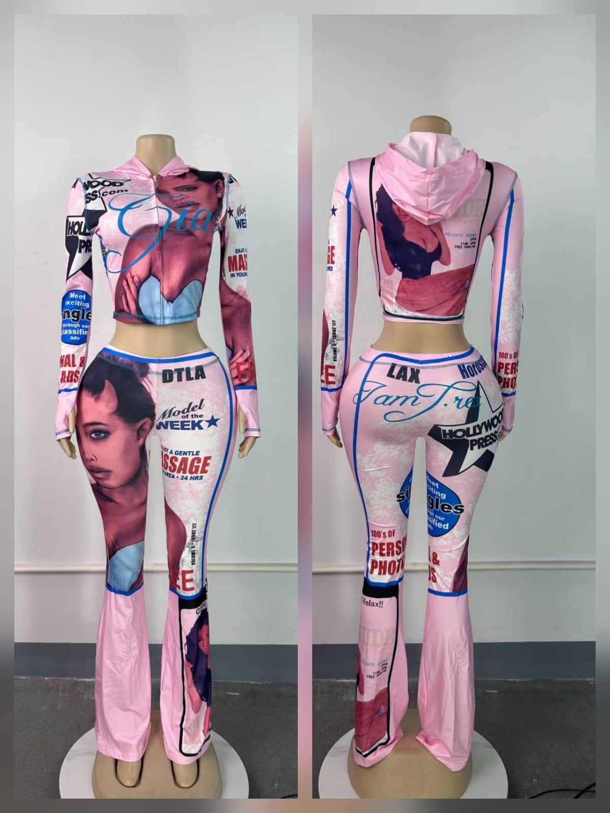 Graphic Pant Set Print & Tiger