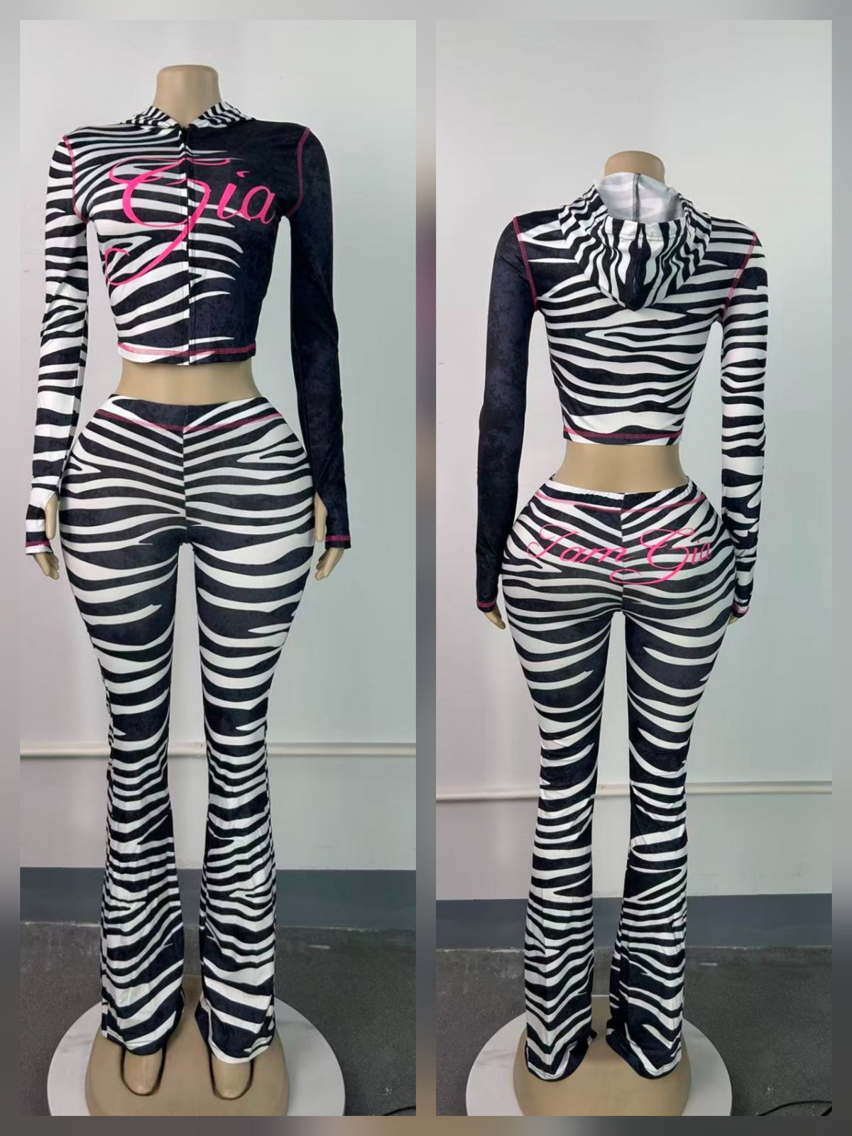 Graphic Pant Set Print & Tiger