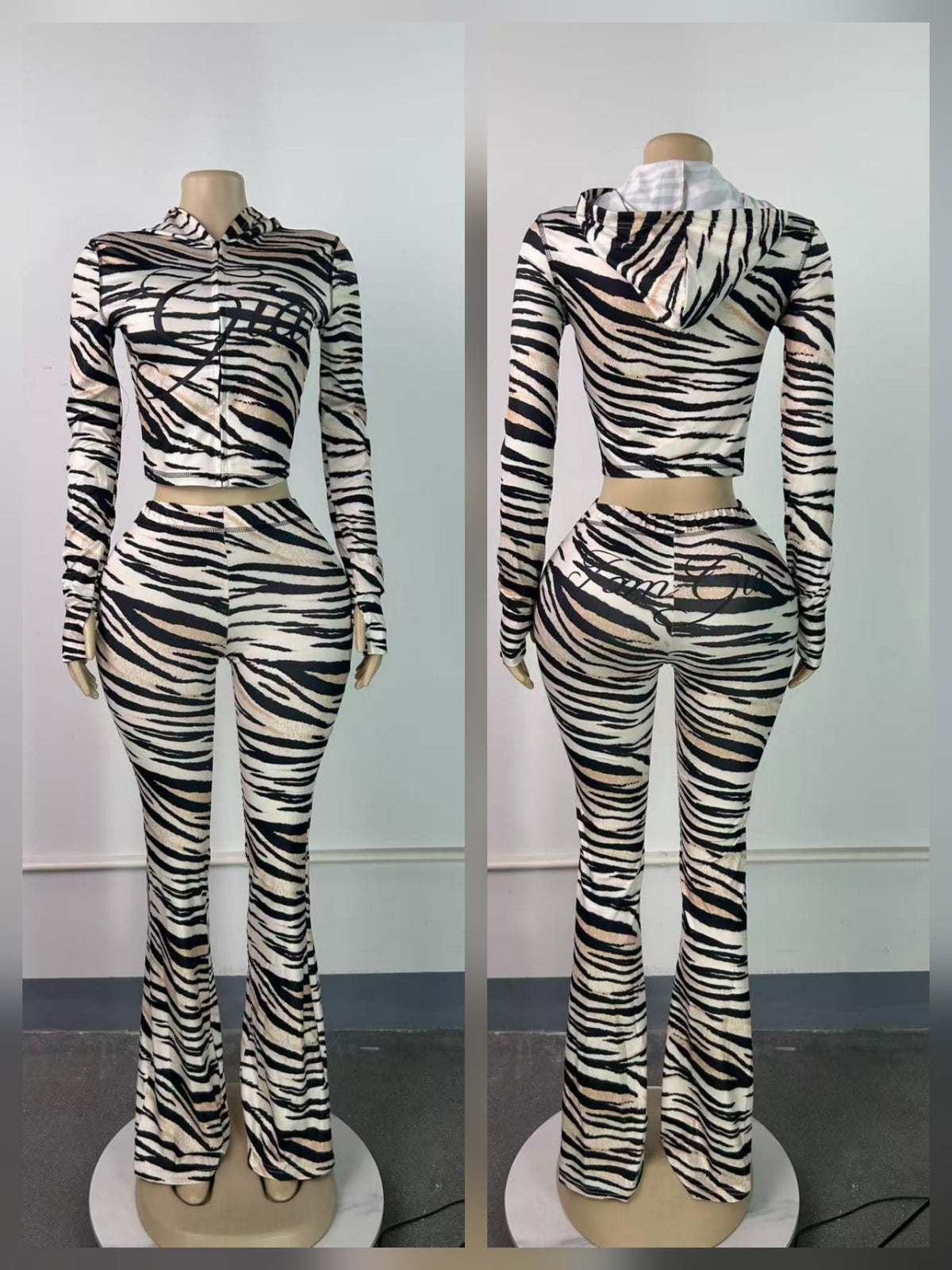 Graphic Pant Set Print & Tiger
