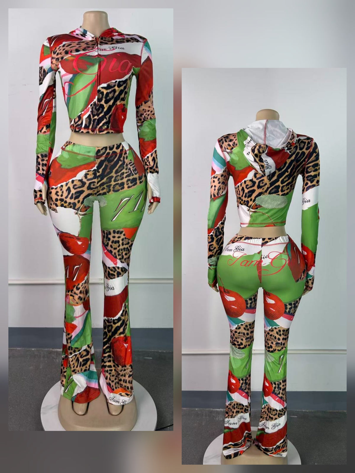 Graphic Pant Set Print & Tiger