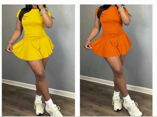 Short Sleeve Skort Set