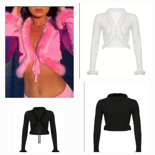 Fur Trim Top