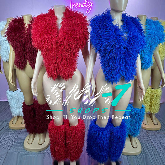 Fur Vest with legwarmers