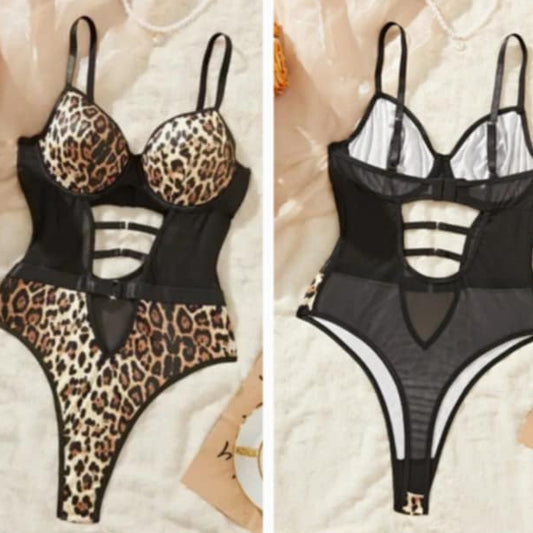 Cheetah leotard TOP Bodysuit