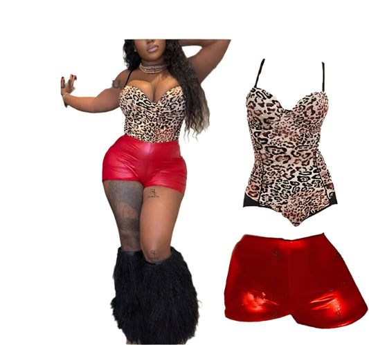 Cheetah Short Set