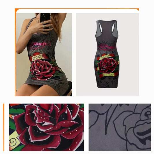Graphic Mini Dress