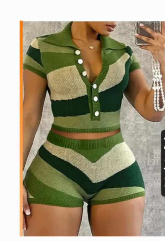 Chevron Short Set
