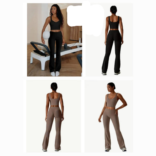 Chill -  Crop Top Spandex Pant Set