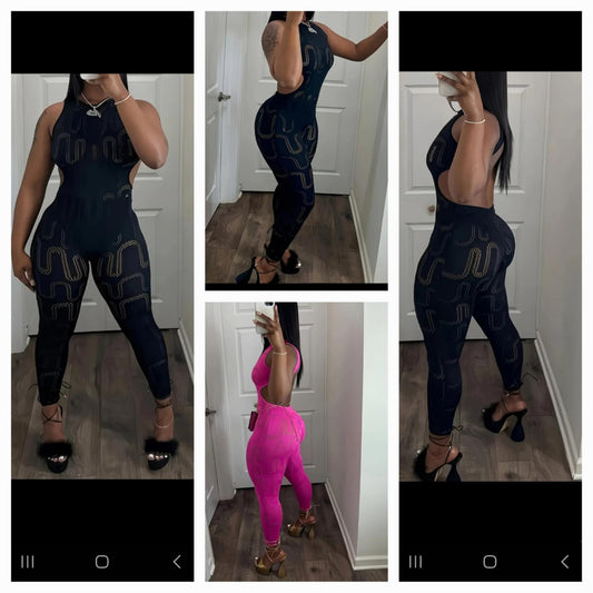 Backless Hollow Out Jumpsuit