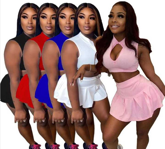 Sleeveless Tennis Skort Set