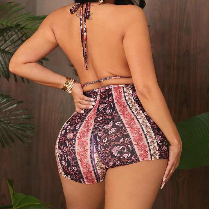 Halter top Paisley Short Set