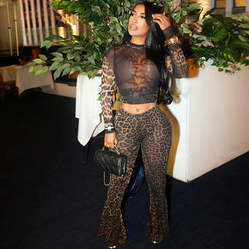 Cheetah Print Pant Set