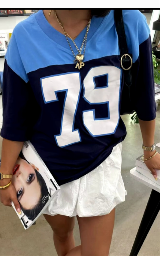 Blue Two TONE Jersey 79