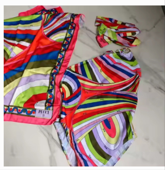 Designer swimwear 1pc 2scarves