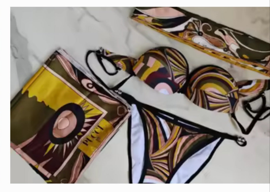 Designer swimwear Bikini 2 scarves