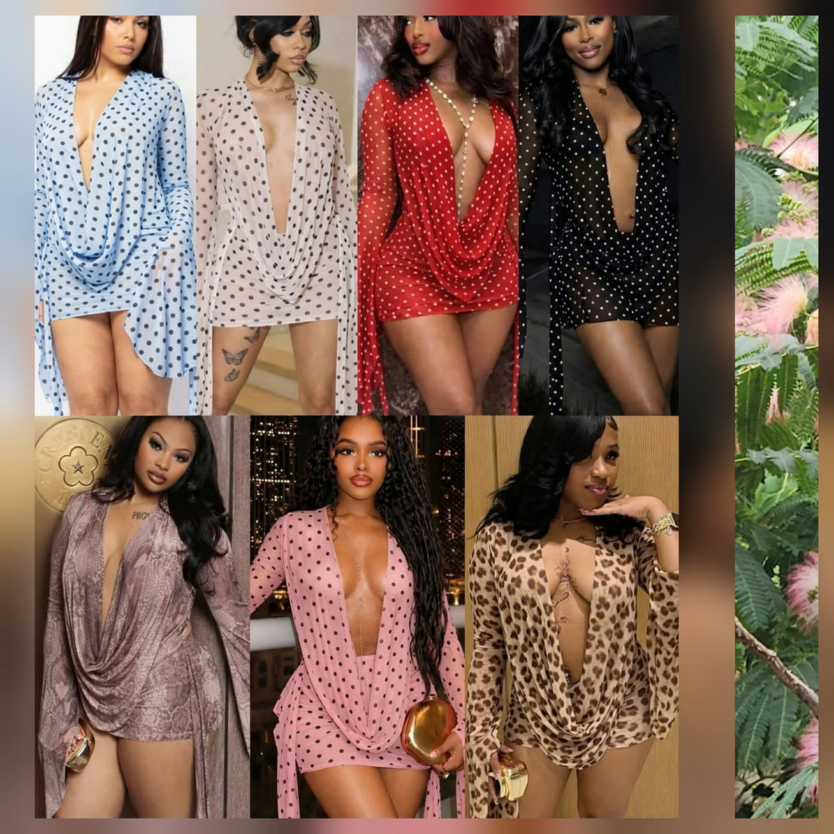 Mesh Dress Bell Sleeves Pattern
