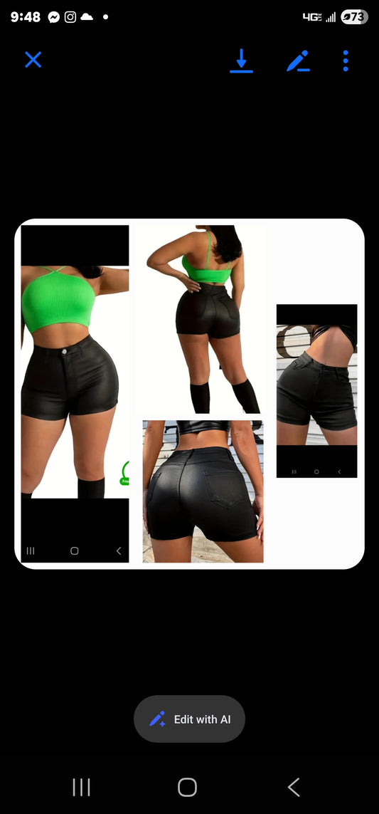 Faux Leather shorts