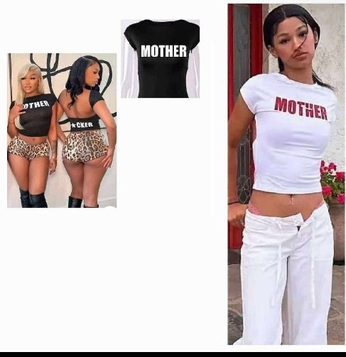 Cheetah Shorts with Mother Graphic Tee