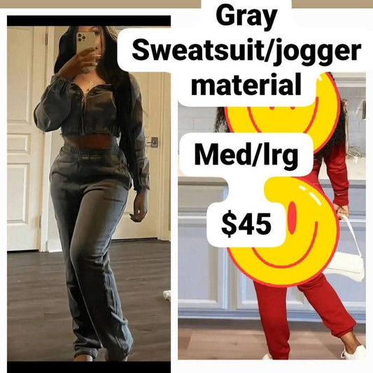 Chill Gray Pant set displayed on model showcasing stylish jogger material.