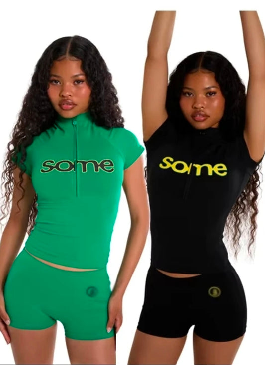 graphic short set for women