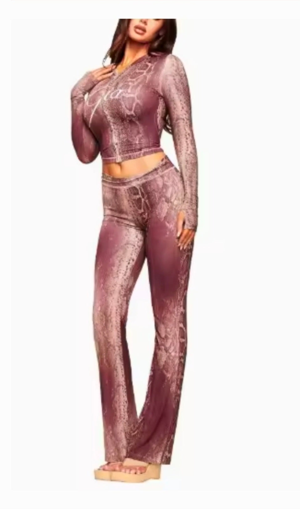Graphic Chill Pant Set Solid, ombre and Cherry(polka)