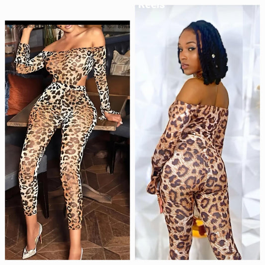 Cheetah 2PC Pant Set