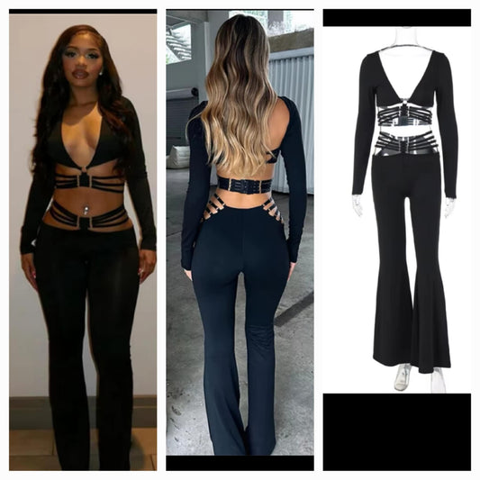Crop Top Pant Set