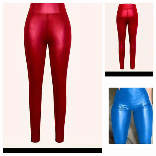High Waist Faux Leather Pant