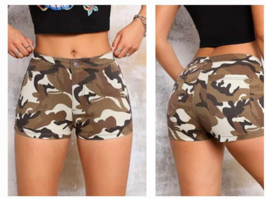 Camo Shorts Hemmed