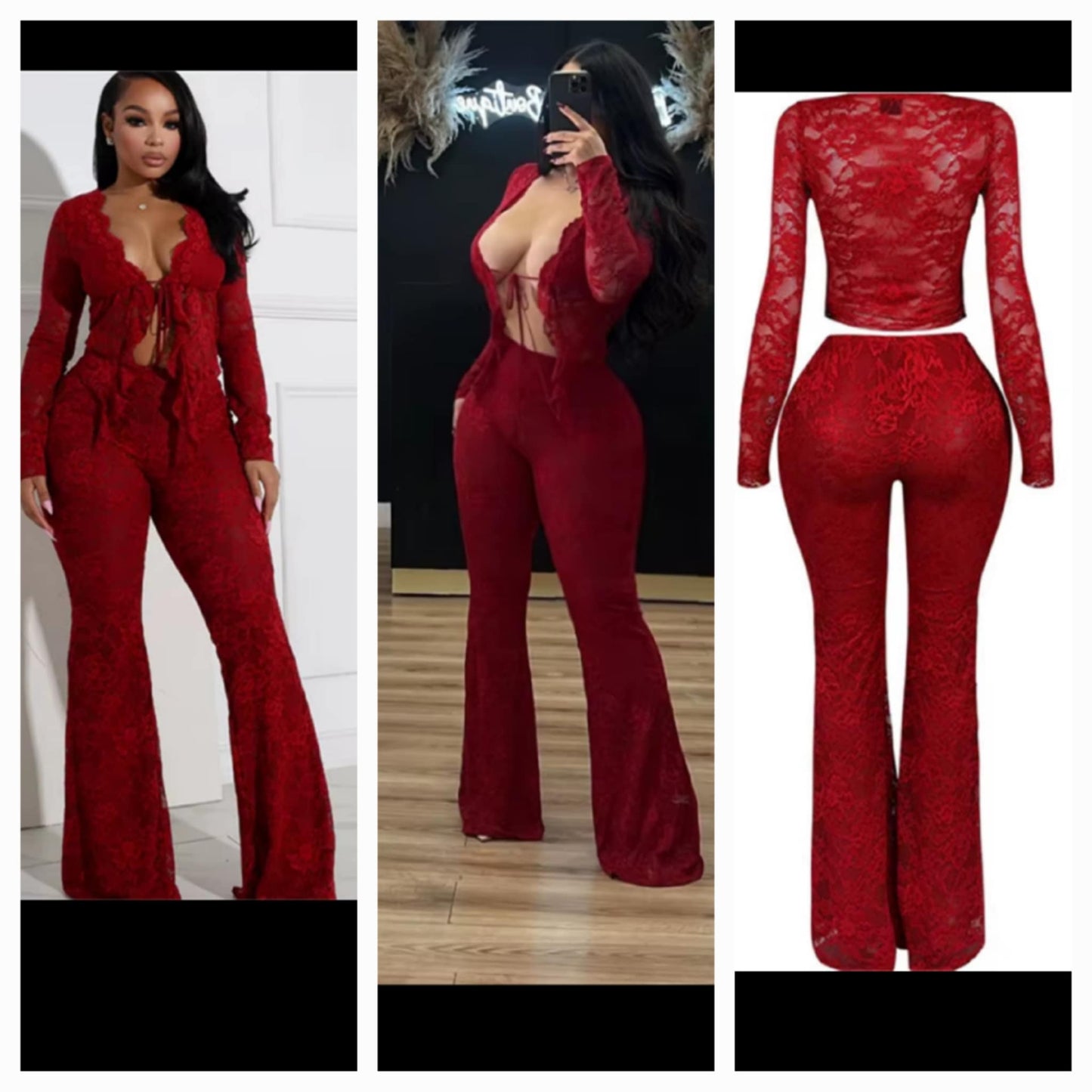 Lace Pant Set