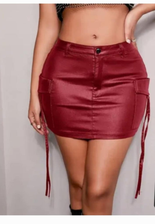 Faux Leather Skirt