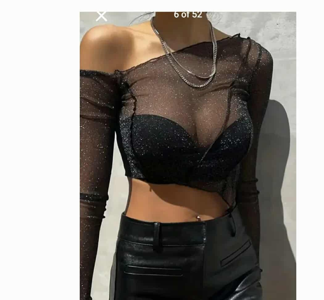 MESH Glitter Top