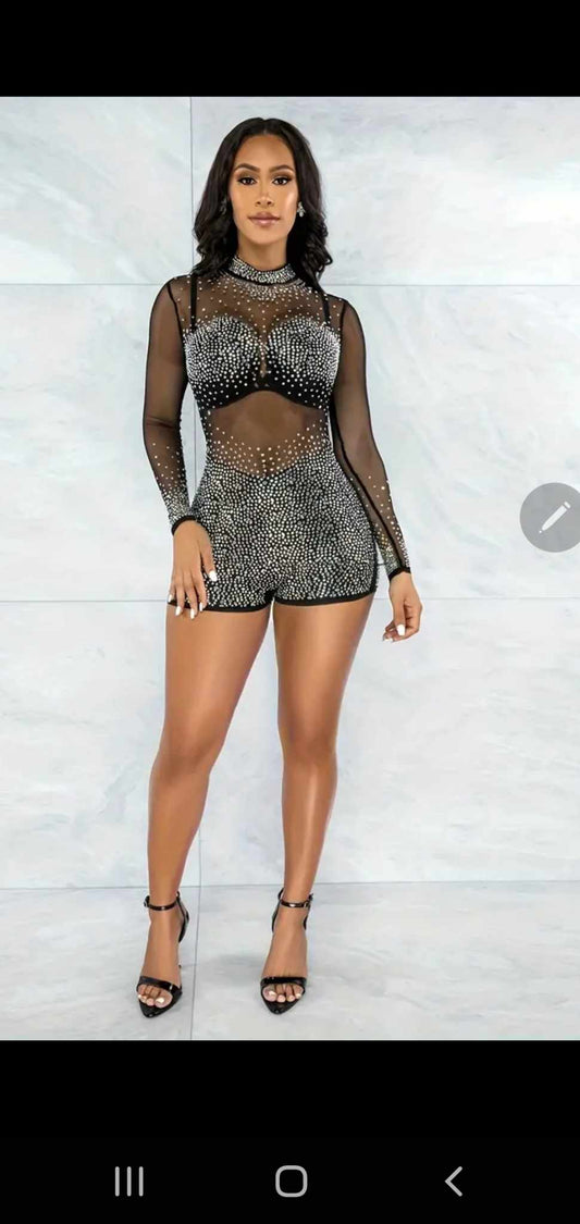 Rhinestone Romper